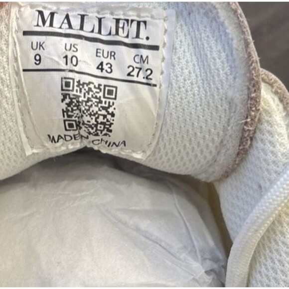 Mallet London Packington Luxury Hub Creme Tan Casual Trainers US 10 EU 43 UK 9